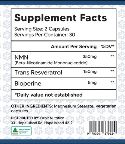 NMN Plus Trans Resveratrol